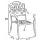Gardenised Indoor and Outdoor Bronze Dinning Set 2 Chairs Cast Aluminum. QI003959CH.2 - alternate 4